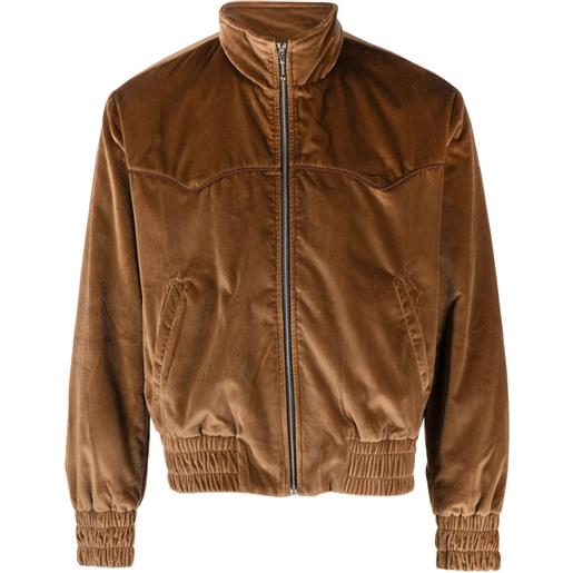 Ernest W. Baker bomber con effetto velluto - marrone