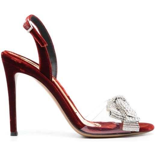 Alexandre Vauthier sandali con cristalli 105mm - rosso
