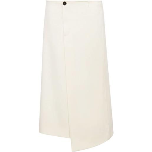 Proenza Schouler twill suiting wool wrap skirt - bianco