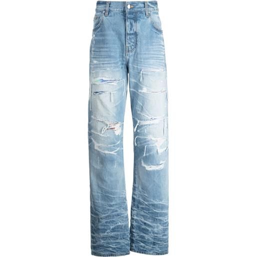 AMIRI jeans taglio comodo con effetto vissuto - blu
