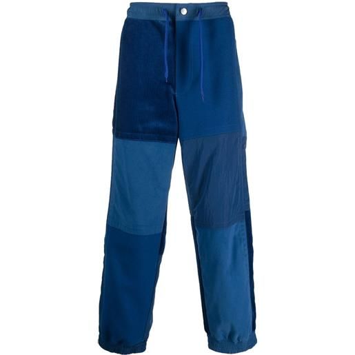 Emporio Armani pantaloni dritti con design patchwork - blu