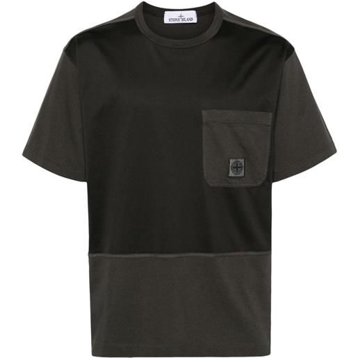Stone Island t-shirt con applicazione compass - nero