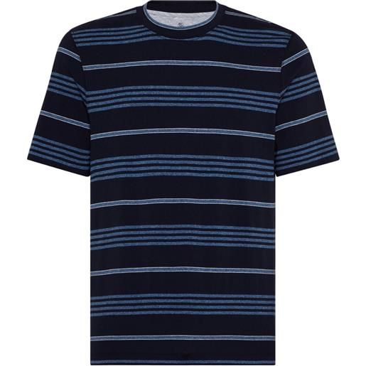 Brunello Cucinelli t-shirt a righe - blu