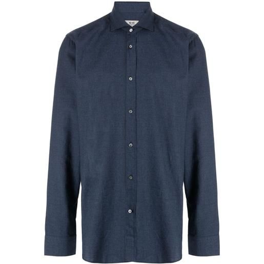 Corneliani camicia a maniche lunghe - blu