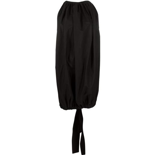 Rick Owens abito corto bubble smanicato - nero