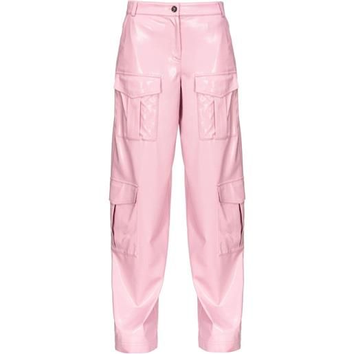 PINKO pantaloni con tasche cargo - rosa