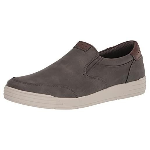 Nunn Bush kore city walk moccasin toe sneaker style slip on loafer shoe, mocassino uomo, grigio, 44 eu