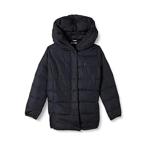Tommy Hilfiger modern wrap hooded down jacket ww0ww37431 cappotti imbottiti, blu (desert sky), xxl donna