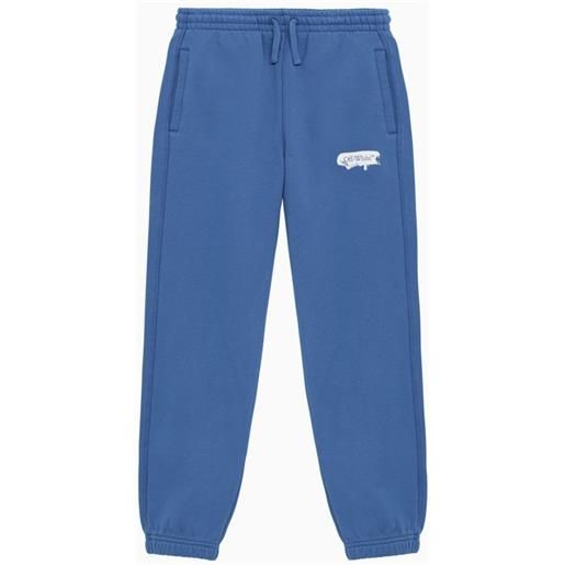 Off-White™ pantalone jogging blu con motivo paint graphic