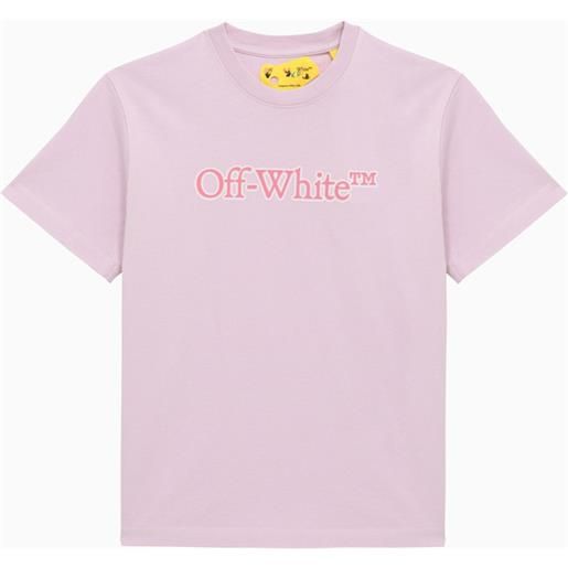 Off-White™ t-shirt lilla big bookish in cotone con logo