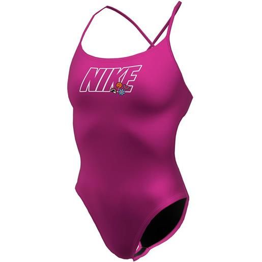 Nike Swim adjustable crossback hydrastrong chrome swimsuit rosa us 26 donna