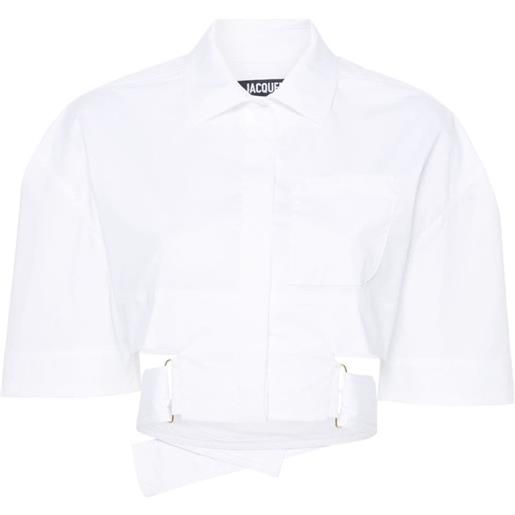 Jacquemus camicia la chemise courte bari - bianco