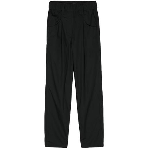 Brunello Cucinelli pantaloni crop con vita elasticizzata - nero