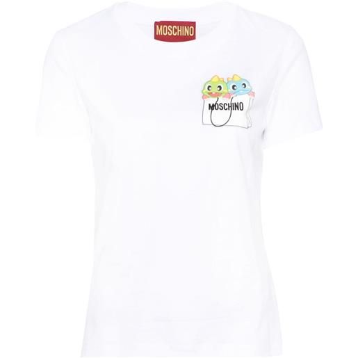 Moschino t-shirt puzzle bobble - bianco