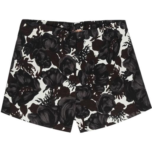 Nº21 shorts a fiori - nero