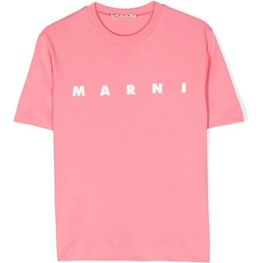 Marni kids t-shirt in cotone rosa