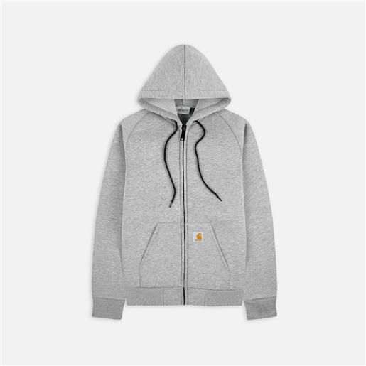 Carhartt WIP car-lux hooded jacket grey heather/grey uomo