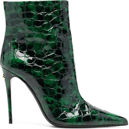 Dolce & Gabbana sandali con effetto coccodrillo 120mm - verde