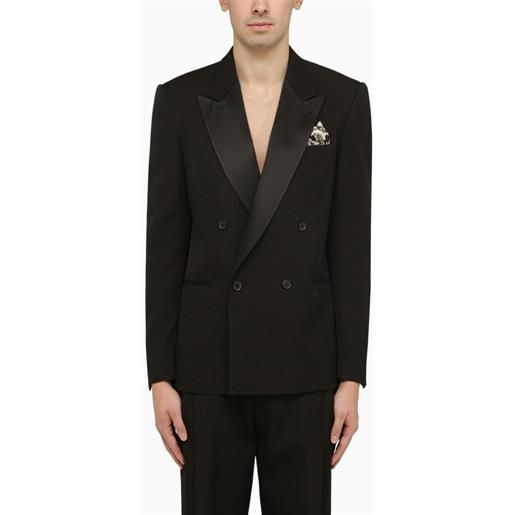 Off-White™ giacca doppiopetto in lana vergine nera