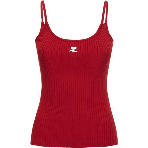 COURREGES tank top in maglia