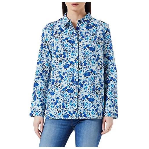 Part Two sabella camicia a maniche lunghe regular fit, stampa fiori blu, 40 donna
