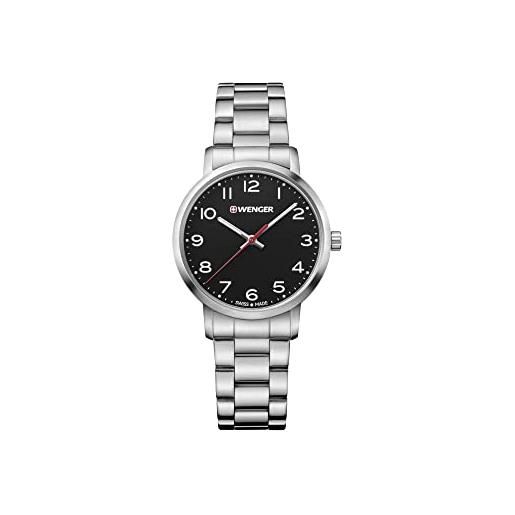 WENGER donna avenue - orologio al quarzo analogico in acciaio inossidabile fabbricato in svizzera 01.1621.102
