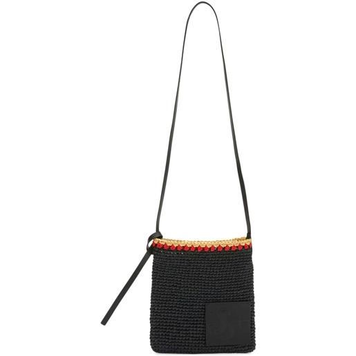 Jil Sander borsa a tracolla con design intrecciato - nero