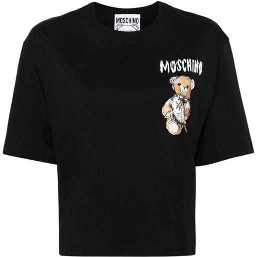 Moschino t-shirt teddy bear con stampa - nero