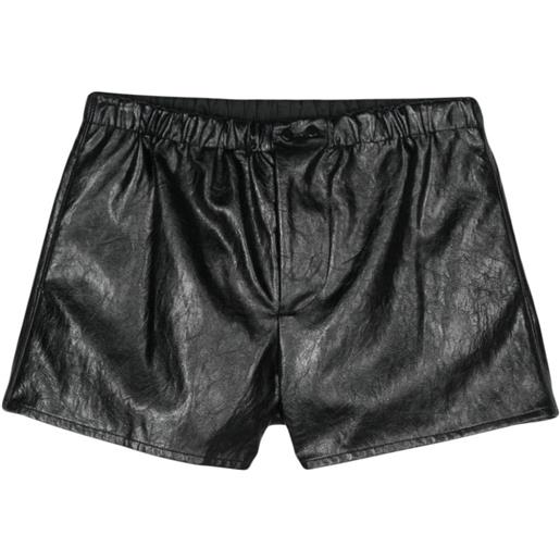 Nº21 shorts in finta pelle - nero