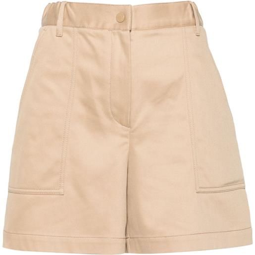 Moncler shorts con logo - marrone