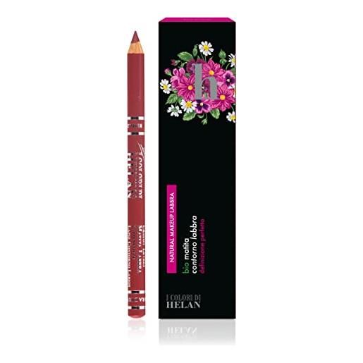 Helan, i colori di Helan - matita labbra morbida facile da stendere con vitamina e nutriente, make up labbra matte, trucchi donna a lunga durata - matite labbra bio definizione perfetta, rosa cipria