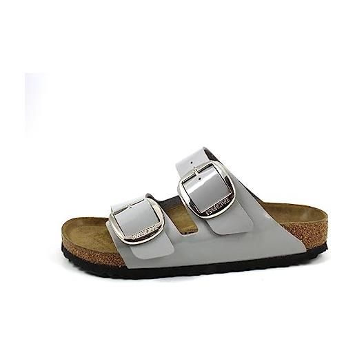 Birkenstock madrid big buckle, ciabatte donna, bianco perla, 38 eu