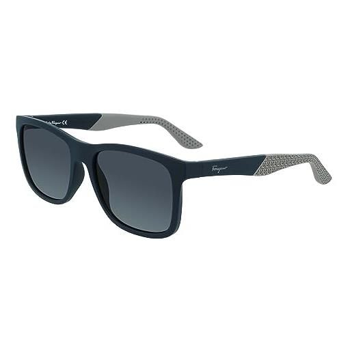 Salvatore Ferragamo ferragamo sf1028s 47413 414 blue sunglasses polycarbonate, standard, 56 occhiali da sole, unisex-adulto