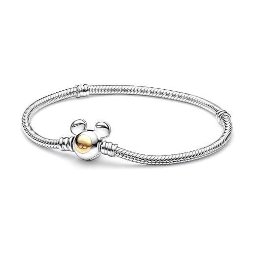 HappyStar bracciale donna argento 925, bracciali bead charm da donna, braccialetto in argento sterling con chiusura regali per donne. 