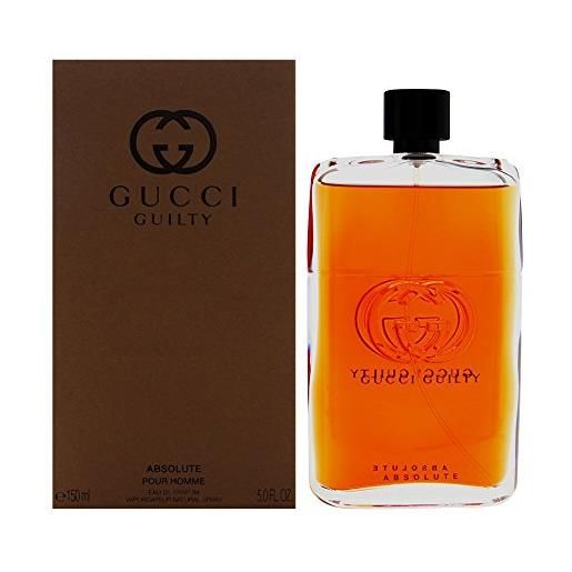 Gucci - eau de parfum guilty absolute uomo, 150 ml