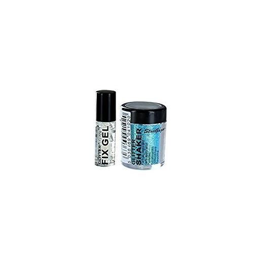Stargazer loose glitter shaker for hair& body with glitter fix gel /glue-blue