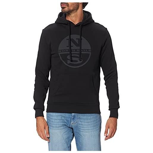 NORTH SAILS felpa hoodie in cotone in nero l