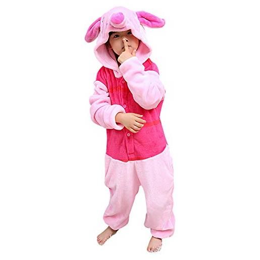 YAOMEI bambini unisex kigurumi pigiama onesie, 2018 ragazza ragazzo anime cosplay halloween natale party costume attrezzatura sleepwear (130-140cm(51''-55''), eyeore)
