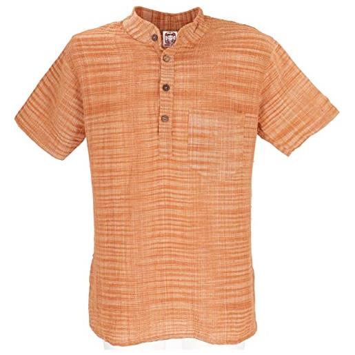 Guru-shop, camicia hippie, retro, arancione, dicotone, dimensione indumenti: l, camicie da uomo