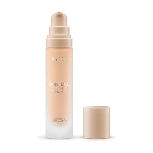 WYCON cosmetics skin idol liquid foundation fondotinta liquido long lasting dalla texture leggera e uniformante nw10