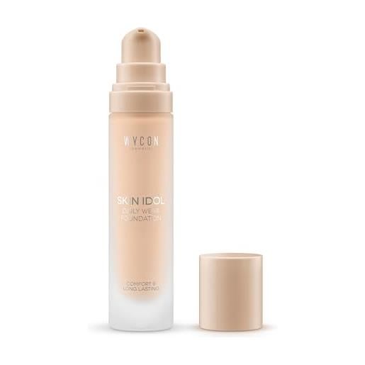 WYCON cosmetics skin idol liquid foundation fondotinta liquido long lasting dalla texture leggera e uniformante n10