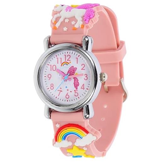 Gatuida adorabile modello di unicorno orologio bracciale in silicone colorato orologio ragazzo ragazza orologio da polso rosa