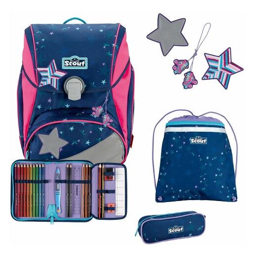 Scout alpha set di borse per la scuola 4 pezzi blu
