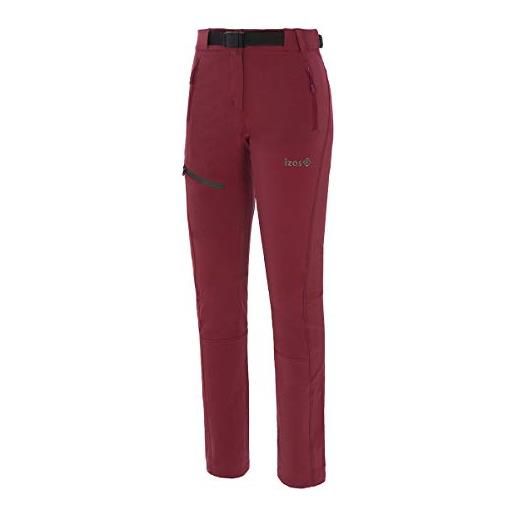 Izas helga, pantaloni da trekking donna, rosso minerale/grigio scuro, xl