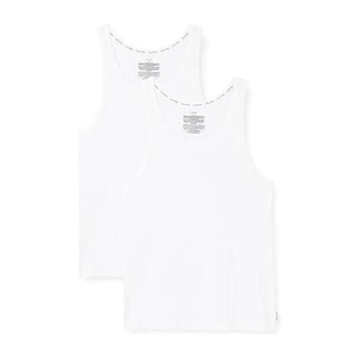 Calvin Klein canotte uomo confezione da 2 slim fit, bianco (white), xl