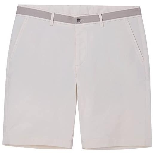 Hackett London tape shorts, pantaloncini uomo, bianco (off-white), 30w