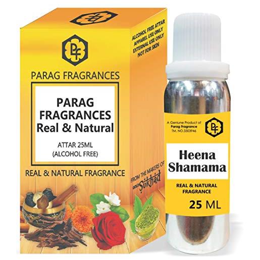 Parag fragrances heena shamama attar - 25 ml con bottiglia vuota (senza alcool, lunga durata, attacco naturale) disponibile anche in confezione da 50/100/200/500