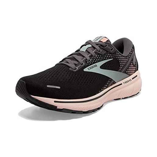 Brooks ghost 14, scarpe da corsa donna, black pearl peach, 35.5 eu stretta