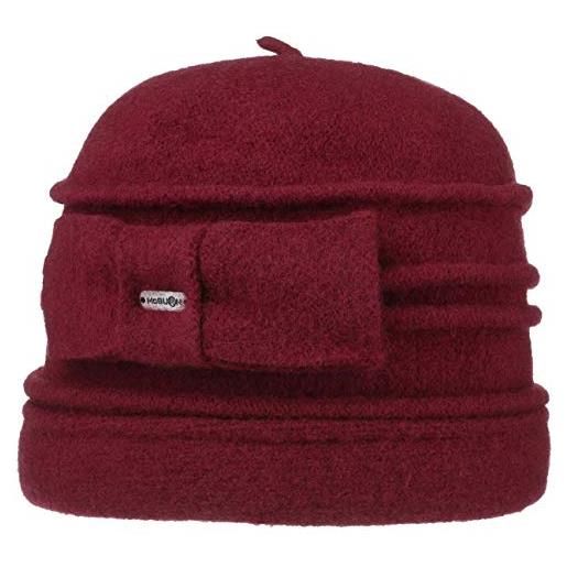 McBURN berretto in lana follata karina donna | toque beanie invernale cappello autunno/inverno | taglia unica rosso bordeaux