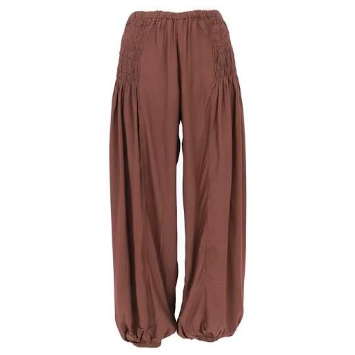 GURU SHOP guru-shop, pantaloni airy muck, pantaloni harem harem, bloomers, rosso bordeaux, sintetico, dimensione indumenti: m/l (38), harem pantaloni aladdin pantaloni aladdin